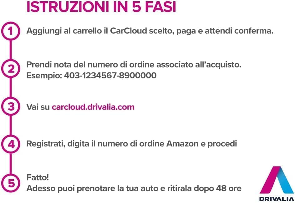 DRIVALIA Iscrizione noleggio in abbonamento CarCloud Electric Style Now