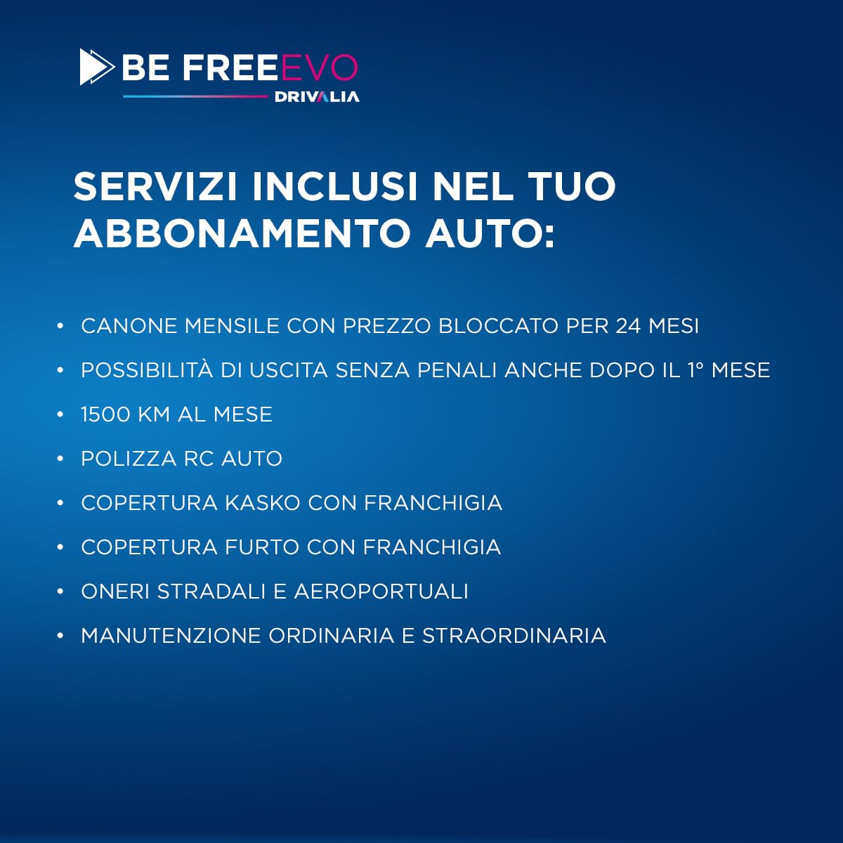 DRIVALIA Iscrizione noleggio in abbonamento a Lungo Termine BE-Free Evo Plus (Compass 4XE Plug-in Hybrid)