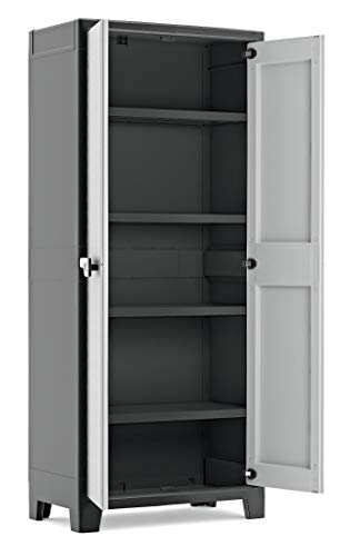 Armadio Alto Titan con Ripiani Regolabili, Grigio, 80 x 44 x 182 cm Keter
