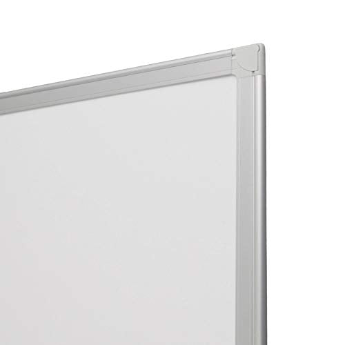 Lavagna Bianca Magnetica con Cornice in Alluminio 120x80cm Scrivibile e Cancellabile a Secco per Parete