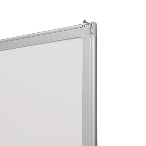 Lavagna Bianca Magnetica con Cornice in Alluminio 120x80cm Scrivibile e Cancellabile a Secco per Parete