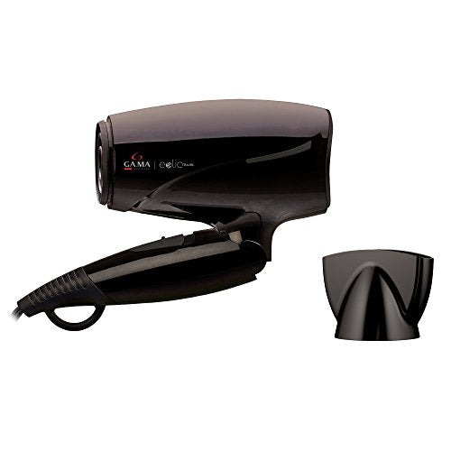 Gama Italy Professional Phon Eolic Travel, Asciugacapelli da viaggio, 1600W, nero - Eccomi OnLine