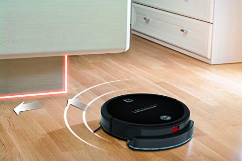 Hoover 38383000, H-Go 300 Hydro HGO320H 011 Robot Multifunzione 2in1, aspirazione+Lavaggio, Hi-Gloss Black
