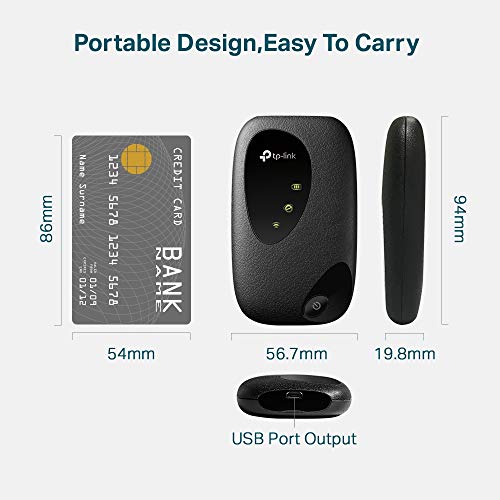 TP-Link M7200 Mobile Router Hotspot Portatile, 4G LTE Cat4 150 Mbps, Vincitore del premio red dot design, può essere utilizzato in tutti i paesi europei, ieee 802.11b / g / n frequenza: 2.4 ghz - Eccomi OnLine