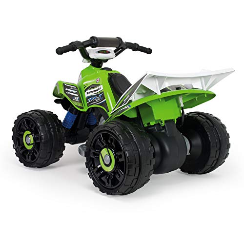 Kawasaki Quad ATV 12V concesso in licenza con retromarcia e freno elettrico consigliato per bambini +2 anni
