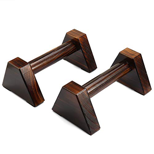 Supporto per Push-up in Legno, Attrezzo Fitness Antistress per Allenamento Muscolare Interno ed Esterno con Braccio a Forma di I