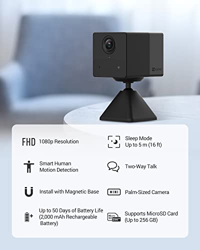 Telecamera wifi interna a batteria, 100% senza fili, BC2