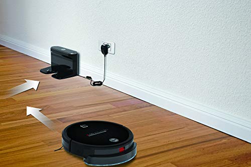 Hoover 38383000, H-Go 300 Hydro HGO320H 011 Robot Multifunzione 2in1, aspirazione+Lavaggio, Hi-Gloss Black