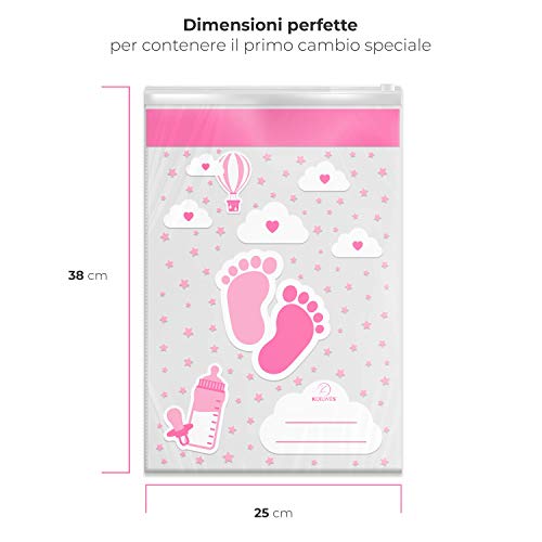 6 Bustine Corredino Neonato Ospedale