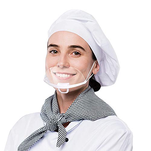 iPiccoli® 5x VISIERA PROTETTIVA BOCCA Trasparente Paraschizzi, ADULTI e BAMBINI, Taglia Unica, Maschera per la Bocca, Schermo in PVC Plastica Mento, Protezione per Naso Bocca, Venditore Italiano - Eccomi OnLine