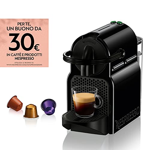 De'Longhi Nespresso Inissia EN80.B Macchina per caffè espresso, a capsule, 1260 W, 14 Decibel, 19 bar, Nero