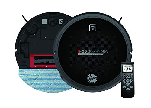 Hoover 38383000, H-Go 300 Hydro HGO320H 011 Robot Multifunzione 2in1, aspirazione+Lavaggio, Hi-Gloss Black