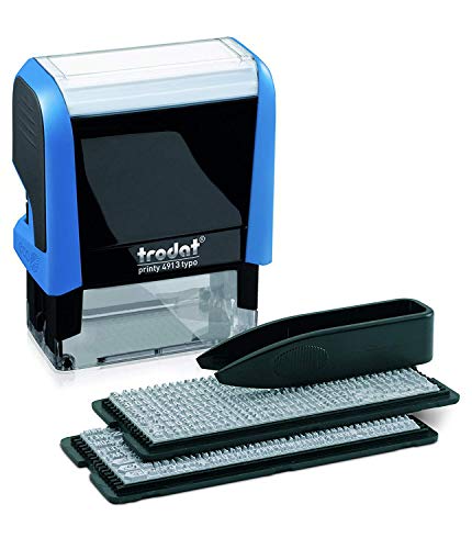 Timbro Trodat Printy 4913 Typomatic – 5 righe di testo da poter comporre da soli – inchiostro nero incluso