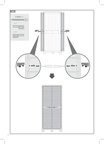 Armadio Alto Titan con Ripiani Regolabili, Grigio, 80 x 44 x 182 cm Keter