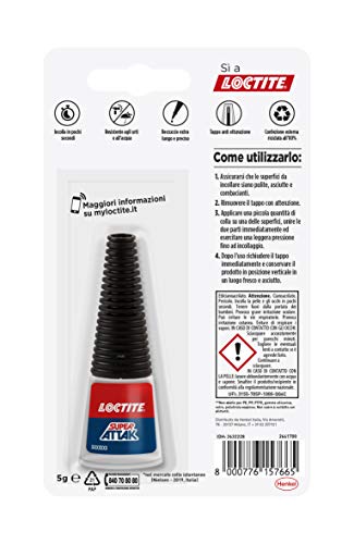 Loctite Super Attak Precision, Colla liquida trasparente con beccuccio extra lungo, 1 x 5g