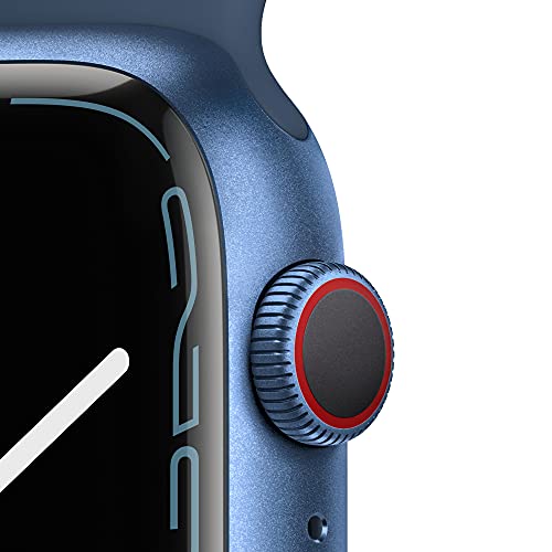 Apple Watch Series 7 (GPS + Cellular) Cassa 45 mm in alluminio blu con Cinturino Sport blu abisso - Regular