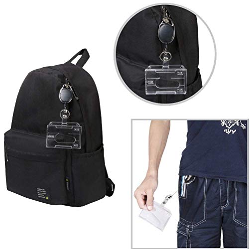 Vicloon Porta Badge Retrattile, 1 Pezzi Porta Badge Rigido e Bobina Retrattile, Retrattile Bobina Clip ID Badge con Portachiavi per Ufficio, Affari, Esposizione e Exhibition - Eccomi OnLine