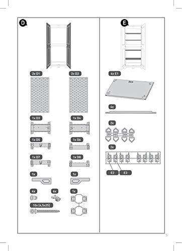 Armadio Alto Titan con Ripiani Regolabili, Grigio, 80 x 44 x 182 cm Keter