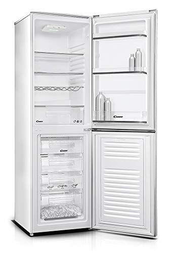 Candy CF 5172W – Frigorifero combi no frost, 234 L, larghezza 55 cm, illuminazione LED, portabottiglie, 40 dBA, bianco