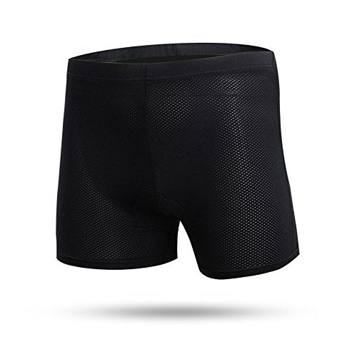 Pantaloncini Corti da Bicicletta Bici da Ciclismo 4D Imbottitura Antibatterica in Gel di silice (Verde, M)