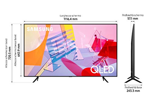 Samsung 50” QE50Q60TAUXZT Smart TV, QLED 4K, UHD, Dual LED, Wi-Fi, Nero, 2020.
