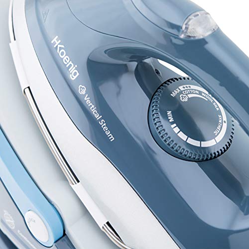 h.koenig V5i ferro da stiro, 2400 W, 1.7 Litri, 90, plastica, metallo, Blu/Azzurro - Eccomi OnLine