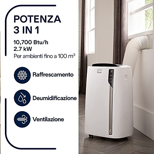 De'Longhi Pinguino PACEL98ECO, 2.7 kW, 64 Decibel, Plastica, Bianco