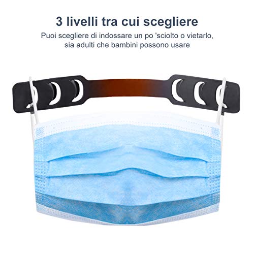 Ganci per Mascherine, 2 Ganci per Mascherine di Ogni Colore, 5 Colori (10 ganci)