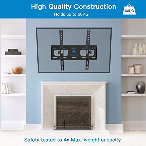Supporto TV Inclinabile - Staffa da Parete per TV da 26-55 Pollici, Max VESA 400x400, Staffa Ultra Resistente 60 kg