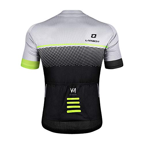 Maglietta Ciclismo Manica Corta Maglia MTB Traspirante Asciugatura Veloce Abbigliamento per Multi-Sport da Uomo (Grigio,M)