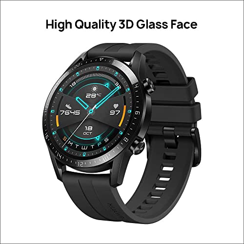 HUAWEI Smartwatch Watch GT 2 (46 mm), durata della batteria di 2 settimane, GPS integrato, 15 modalità sport, monitoraggio della frequenza cardiaca in tempo reale, chiamate Bluetooth, nero