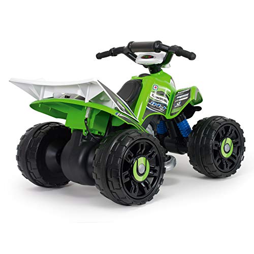 Kawasaki Quad ATV 12V concesso in licenza con retromarcia e freno elettrico consigliato per bambini +2 anni