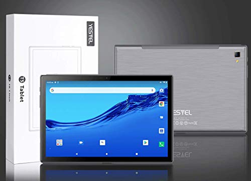 Tablet 10 Pollici con 5G WiFi 4G LTE Dual SIM, Android 10.0 YESTEL T5 Tablet  PC Processore Octacore da 1.6 GHz, Face ID, HD Display, Batteria 6000mAh,  64 GB Espandibili Fino a