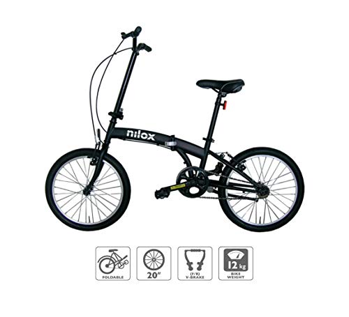 Nilox X0, Bici Pieghevole, Ruote 20'', Nero Opaco - Eccomi OnLine