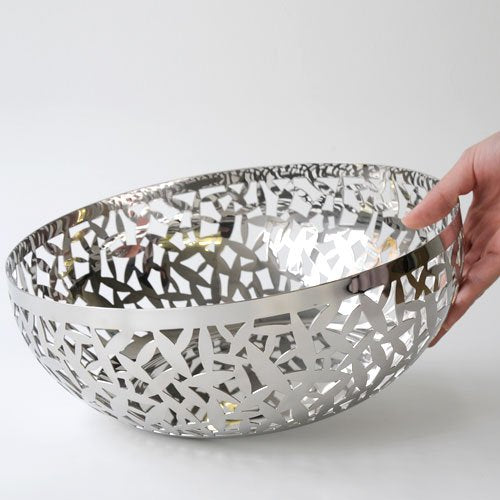 Alessi Cactus MSA04/29 Centrotavola Portafrutta Traforato di Design, in Acciaio Inox Lucido 18/10 - Eccomi OnLine