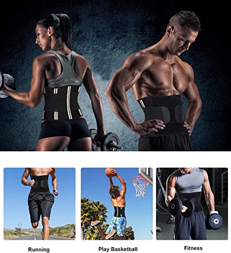 Fascia Addominale per Uomo, Nero, M