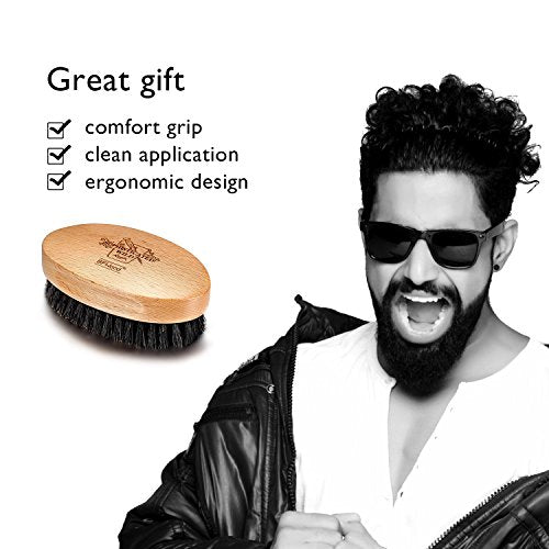 Set di Spazzola Barba con setole di cinghiale e Pettine - Stile militare - Eccomi OnLine