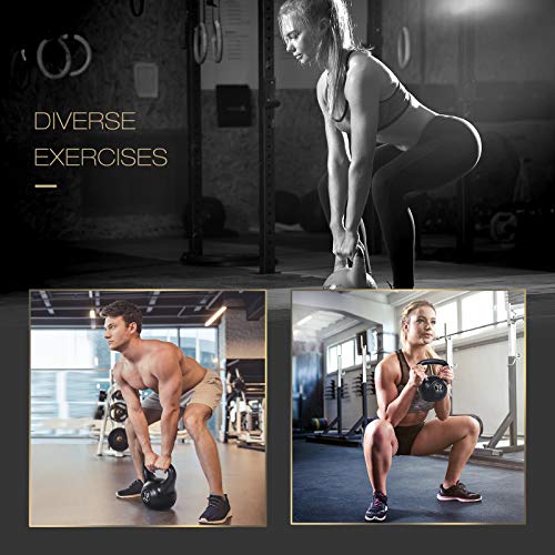 Kettlebell da 10 kg per Sport e Fitness in PVC con Sabbia e Maniglia Liscia Anti-Sfregamento