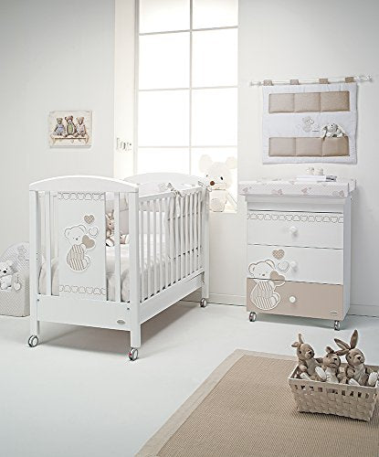 Foppapedretti Dolcecuore 500 Lettino con Sponda Regolabile, Bianco