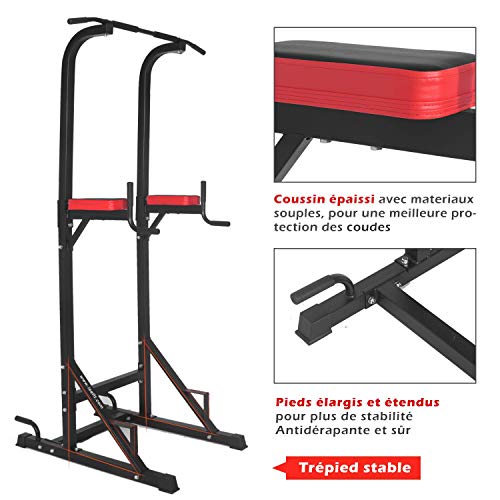 ISE 5in1 Power Tower Workout Dip Station
