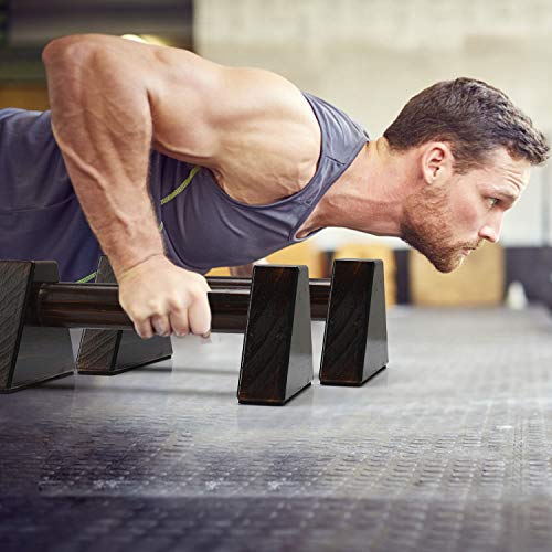Supporto per Push-up in Legno, Attrezzo Fitness Antistress per Allenamento Muscolare Interno ed Esterno con Braccio a Forma di I