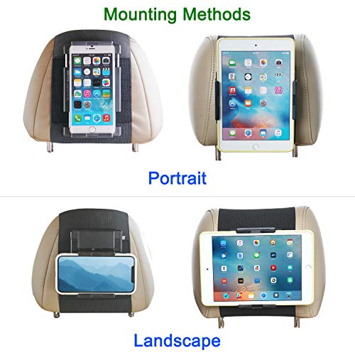 Wanpool - Supporto per poggiatesta auto per tablet e telefoni con schermo da 5-10,5" – Apple iPhone, iPad Air Mini, Samsung Galaxy, Nintendo Switch - Eccomi OnLine