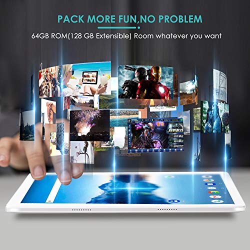SUMTAB 4G LTE Tablet 10 pollici con Tastiera,Android 9.0,4GB RAM, 64 GB ROM,IPS 1280*800,2MP+5MP Doppia Fotocamera,GPS, WiFi, Bluetooth - Eccomi OnLine