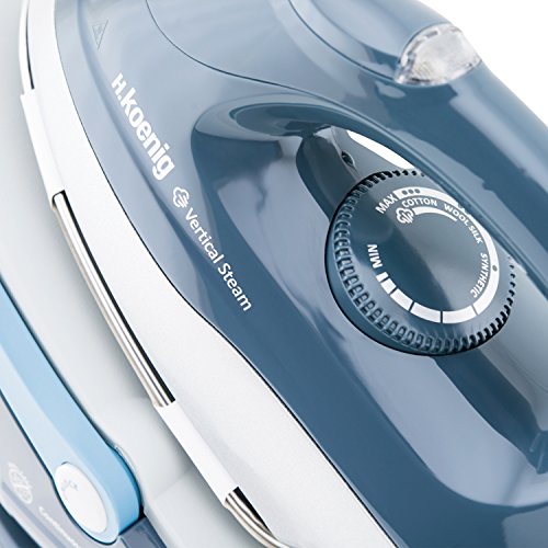 h.koenig V5i ferro da stiro, 2400 W, 1.7 Litri, 90, plastica, metallo, Blu/Azzurro - Eccomi OnLine