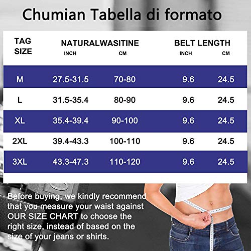 Fascia Addominale per Uomo, Nero, M