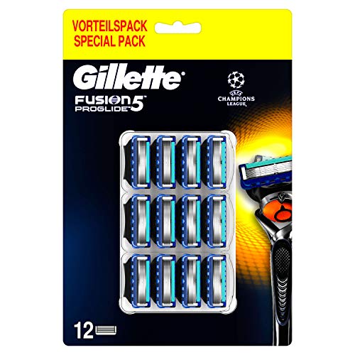 Gillette Fusion 5 Lamette da Barba, 12 Ricambi da 5 Lame, Delicatezza –