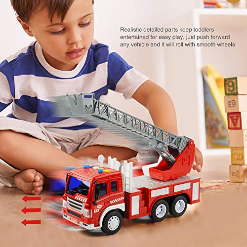 GizmoVine Giocattoli Ragazzi di 2 Anni, Camion dei Pompieri Giocattolo con Motore Antincendio a Frizione, Macchinine per Bambini e Ragazzi - Eccomi OnLine