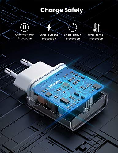 UGREEN Caricabatterie PD Caricatore USB C Power Delivery 3.0 Quick Charge 4.0 Ricarica Rapida Compatible with iPhone 12 11 PRO Max SE XS Max XR 8 Samsung S20 S9 iPad PRO 2020 Huawei P40 P20 - Eccomi OnLine