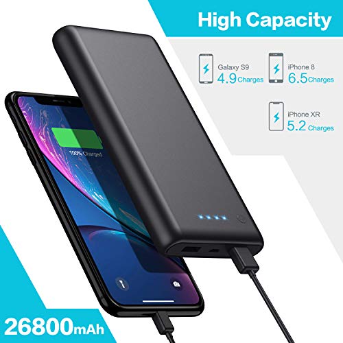 Power Bank 26800mAh, Carica Batteria Portatile per Cellulare, Tablet e dispositivi USB
