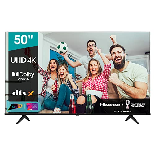 Hisense 50" UHD 4K 2022 50A6FG, Smart TV VIDAA 5.0, HDR Dolby Vision, Controlli vocali Alexa / Google Assistant
